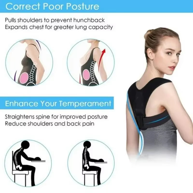 Adjustable Posture Corrector — Back & Shoulder Support Brace