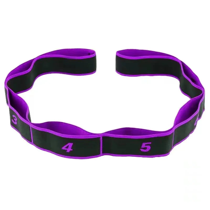 High Elasticity Multi-Segment Yoga Stretch Resistance Bands for Assisted Stretching and Fitness